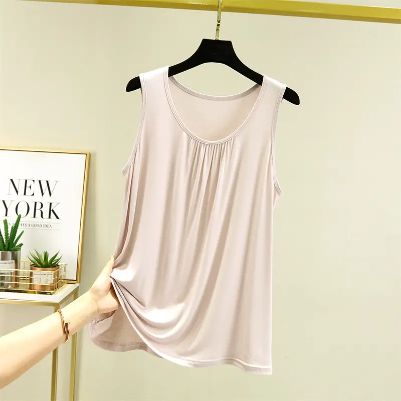 Modal Home Vest Women's Summer Thin plus size Loose Sleeveless Top Casual Round Neck Inner Sling Base Shirt