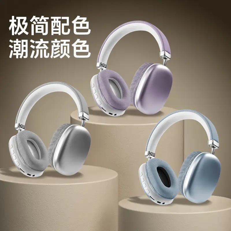 Bluetooth Wireless Headphones Purple Long Lasting No Sound Leakage - Image 12