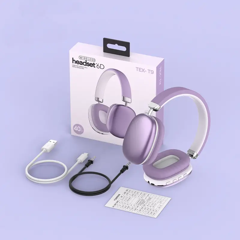Bluetooth Wireless Headphones Purple Long Lasting No Sound Leakage β feature 30