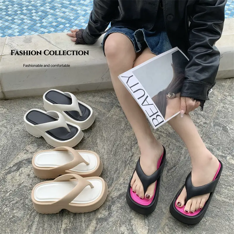 EVA Thick White Flip Flops Women Summer
