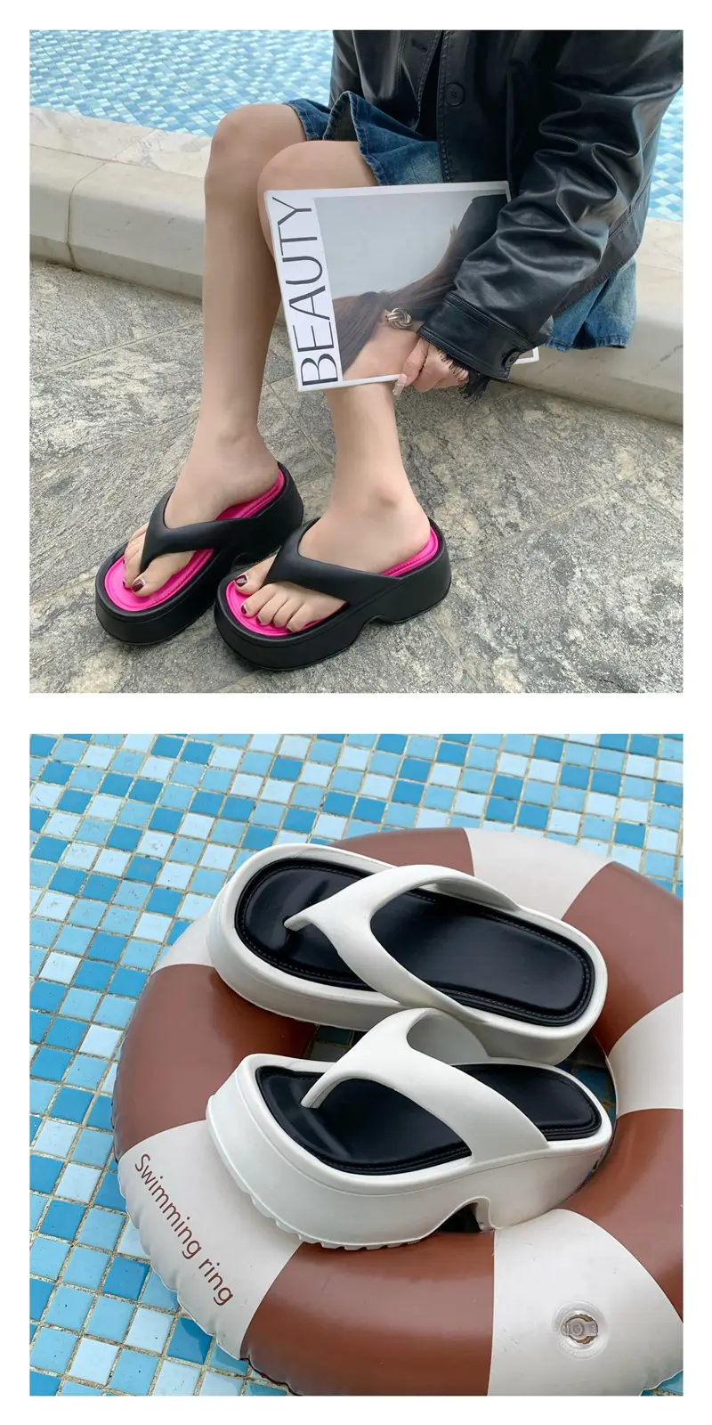 EVA Thick White Flip Flops Women Summer — feature 10