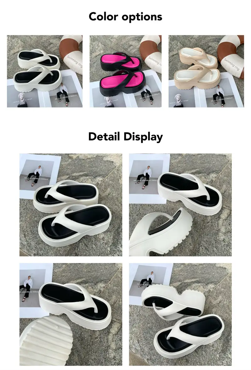 EVA Thick White Flip Flops Women Summer — feature 3