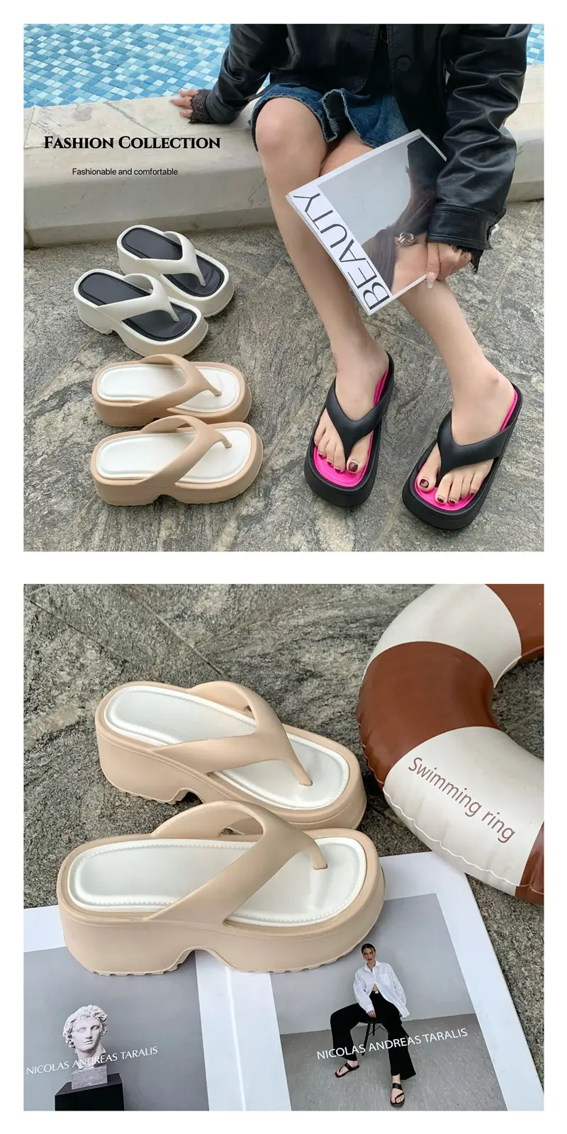EVA Thick White Flip Flops Women Summer — feature 6