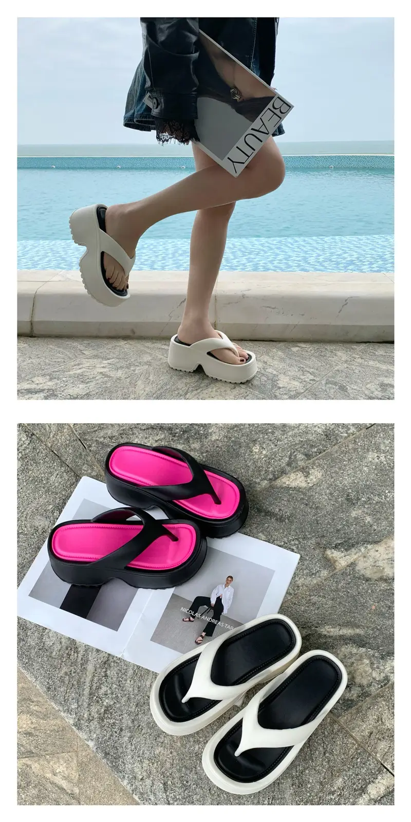EVA Thick White Flip Flops Women Summer — feature 9