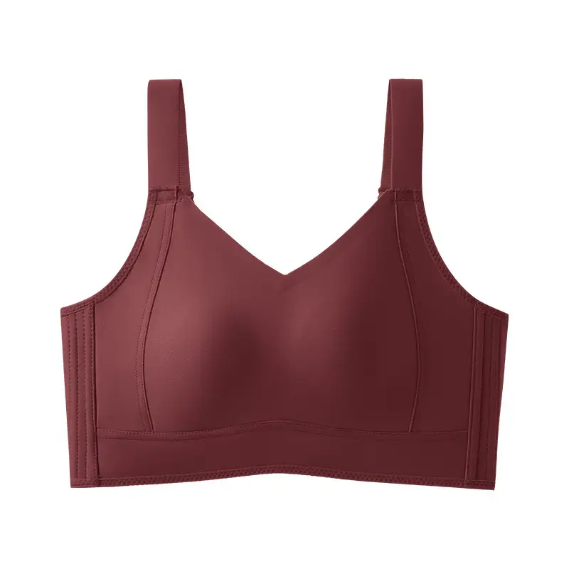 Traceless Ultra-thin Underwear Large Chest Small Steel Ring-free Adjustable Rabbit Ear Cleat Anti-sagging Full Cup Bra