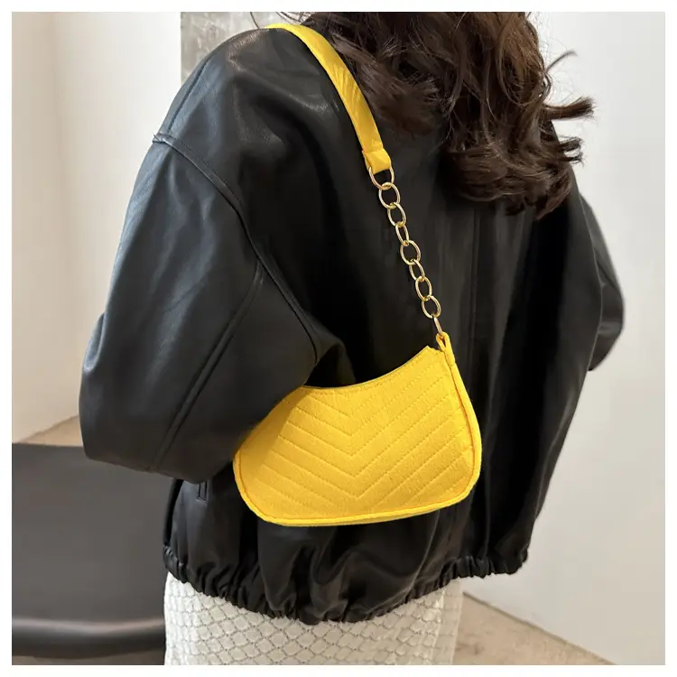 Women's Vintage Crossbody Bag with Fur Pom Pom Beige — feature 25