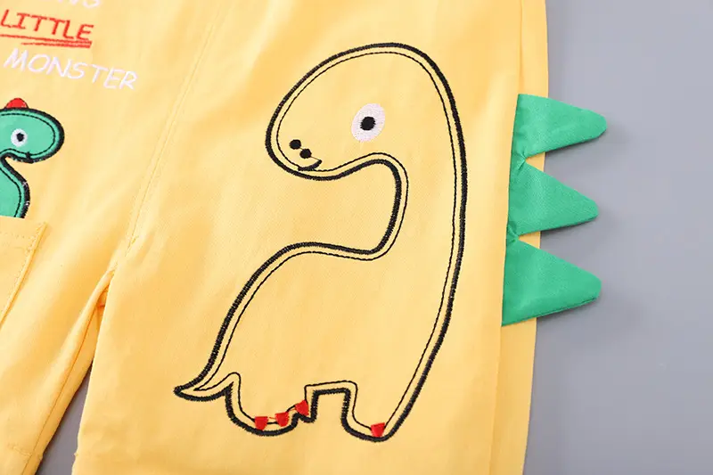 Infant Boys Cartoon Strap Shorts Yellow Summer Set — feature 12