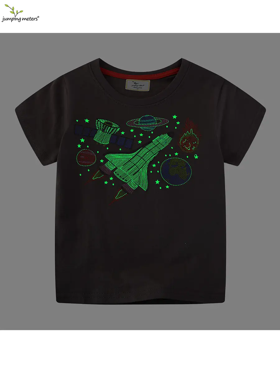Summer Boys Cotton T-Shirt with Embroidered Design - Image 2