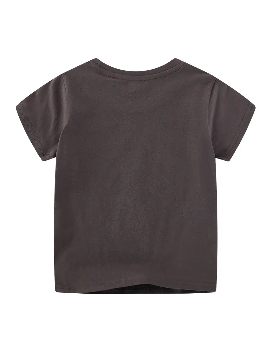 Summer Boys Cotton T-Shirt with Embroidered Design - Image 3
