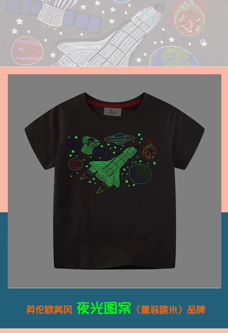 Summer Boys Cotton T-Shirt with Embroidered Design — feature 3