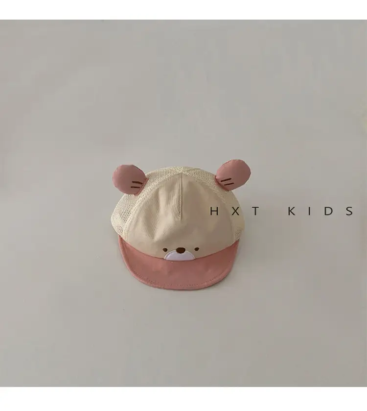Baby Bear Cap Summer Beige Half Mesh Breathable — feature 5