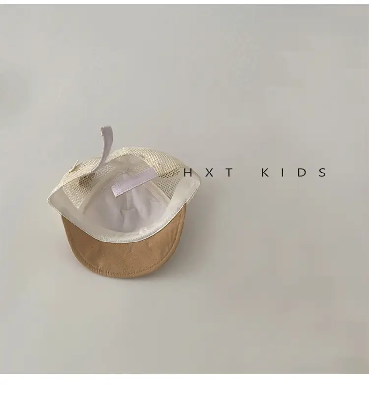 Baby Bear Cap Summer Beige Half Mesh Breathable — feature 6