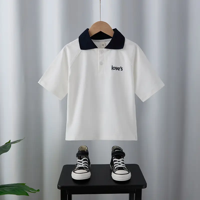 Boys Yellow Polo Shirt 2025 Summer Turn Down Collar - Image 6