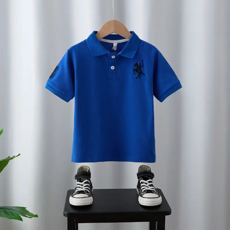 Boys Blue Short Sleeve T-Shirt Medium Large - Image 2