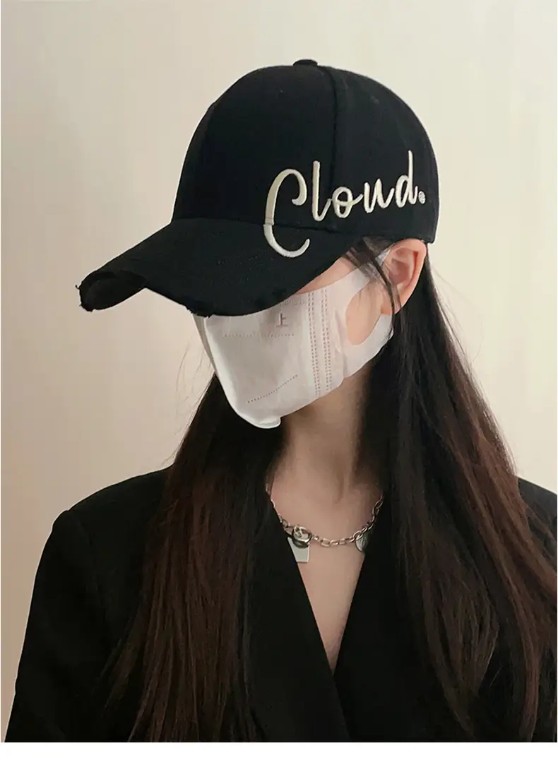 Women Duckbill Cap Summer Letter Large Circumference Korean Style — feature 20
