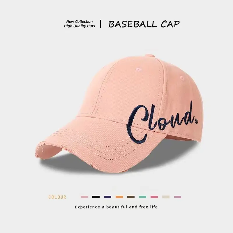 Women Duckbill Cap Summer Letter Large Circumference Korean Style — feature 38