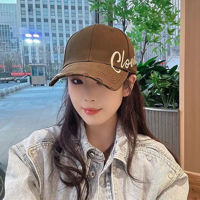 Women Duckbill Cap Summer Letter Large Circumference Korean Style - Image 3