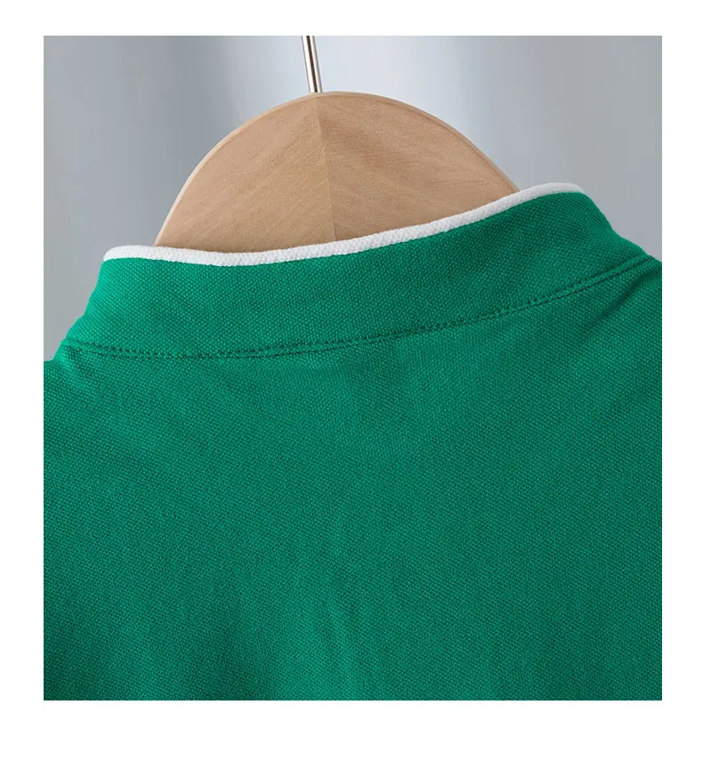 Boys Summer Polo T-Shirt White Navy Green 2025 — feature 12