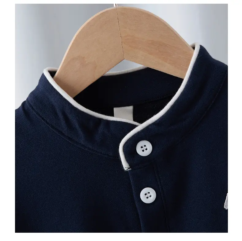Boys Summer Polo T-Shirt White Navy Green 2025 — feature 15