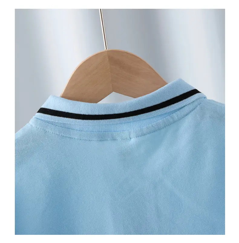 Boys Light Blue Polo Shirt 2025 Summer Wear — feature 7