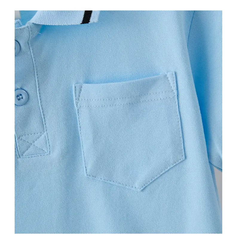 Boys Light Blue Polo Shirt 2025 Summer Wear — feature 8