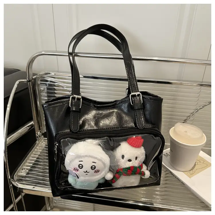 New Japanese Style Heart Tote Bag with Clear Window — feature 28
