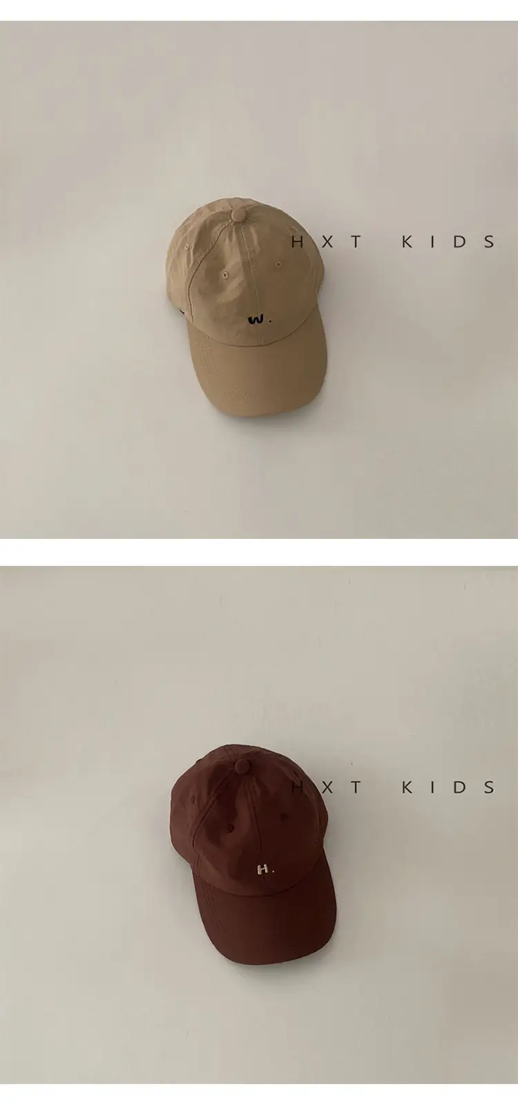 Children's Cap Light Brown Letter Embroidery — feature 8