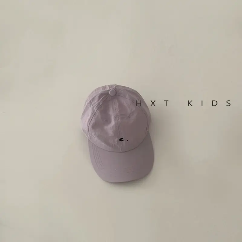Children's Cap Light Brown Letter Embroidery - Image 6