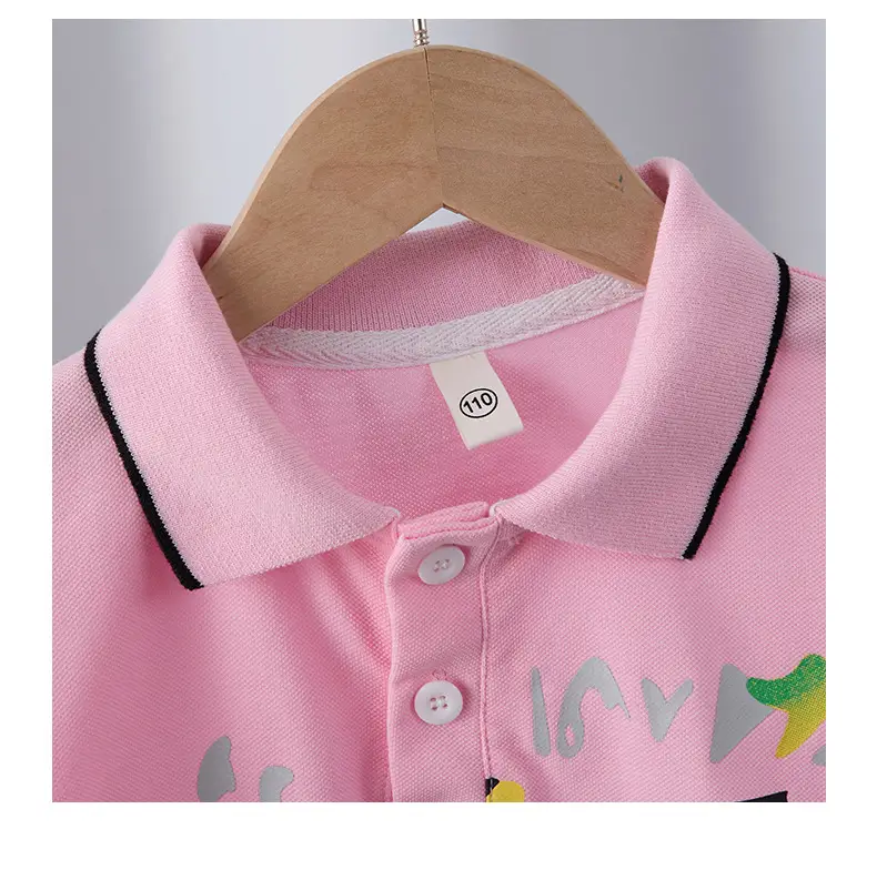 Boys Gradient Polo Shirt Pink Blue Summer 2025 — feature 5
