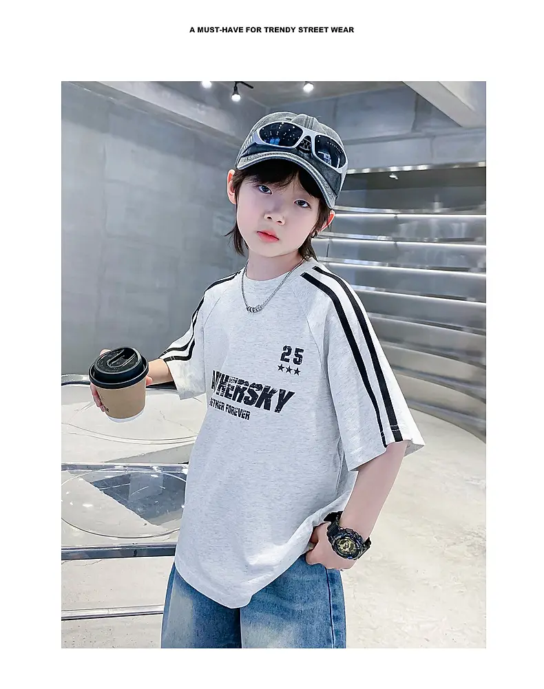 Boys Summer T-Shirt 2025 Half Sleeve Ice Top — feature 2