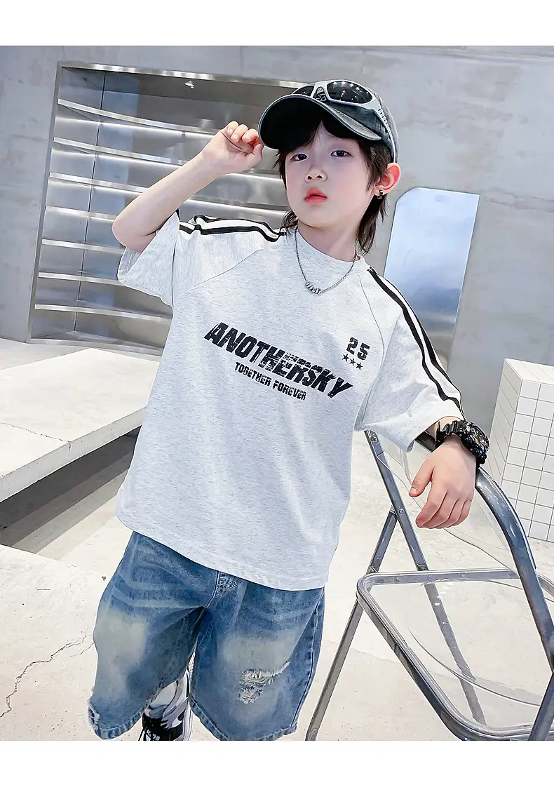 Boys Summer T-Shirt 2025 Half Sleeve Ice Top — feature 22