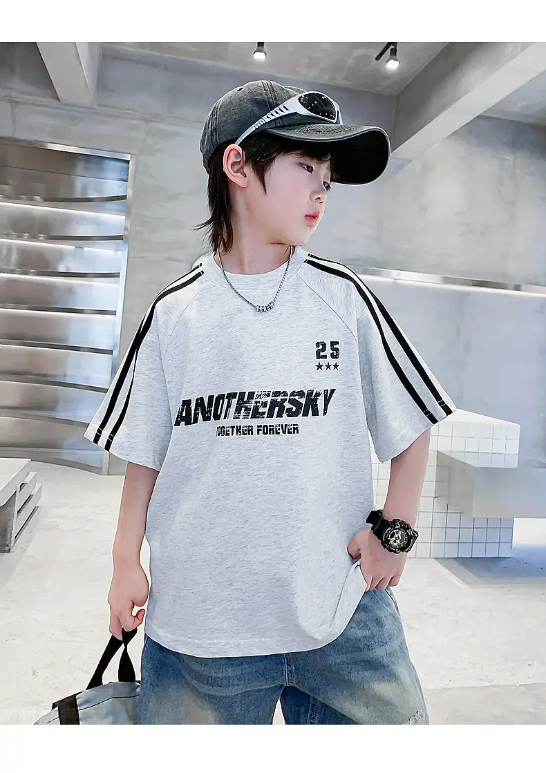 Boys Summer T-Shirt 2025 Half Sleeve Ice Top — feature 24