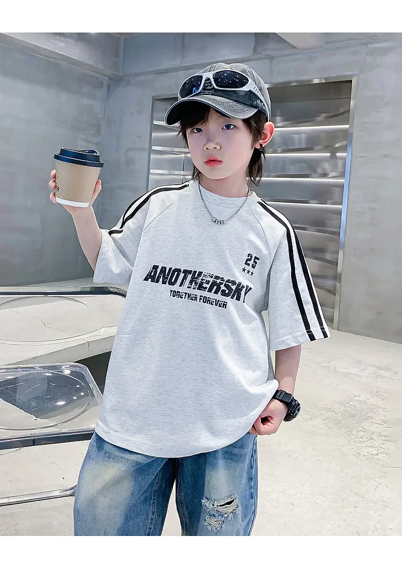 Boys Summer T-Shirt 2025 Half Sleeve Ice Top — feature 26