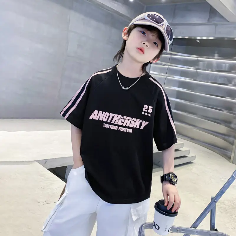 Boys Summer T-Shirt 2025 Half Sleeve Ice Top