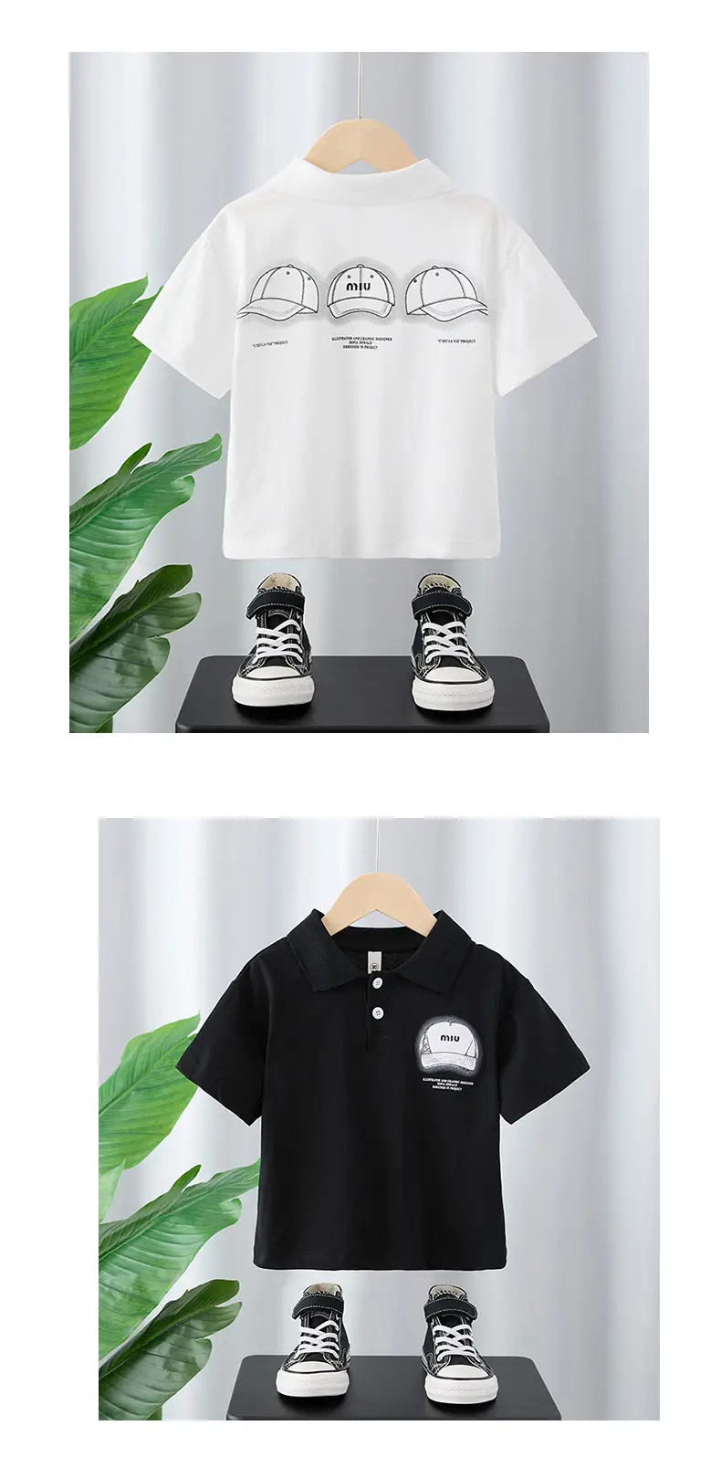 Boys Black Polo T-Shirt Summer 2025 Kids — feature 7