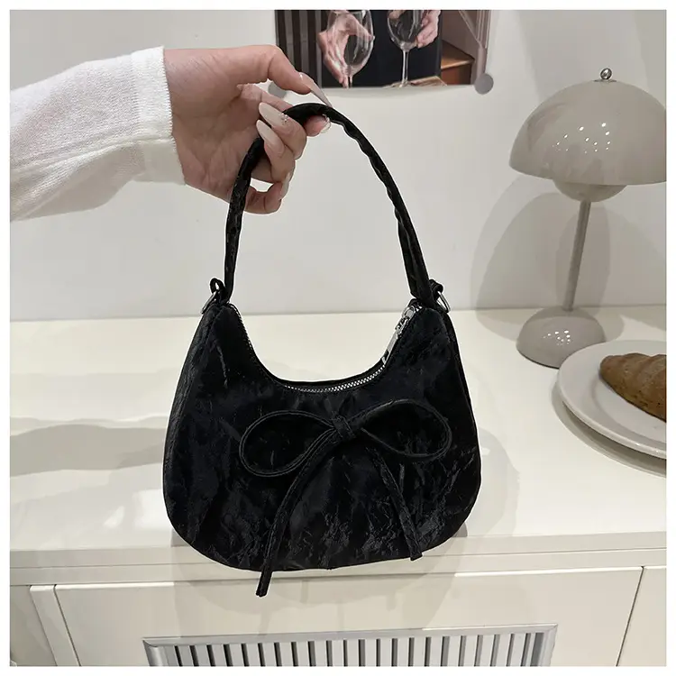 Women's White Lace-Up Crossbody Bag with Bow — feature 24