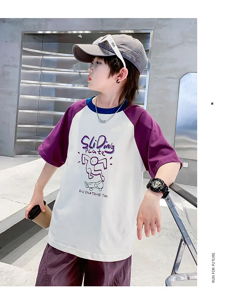 Trendy Boys Color Block T-Shirt Summer 2026 — feature 9