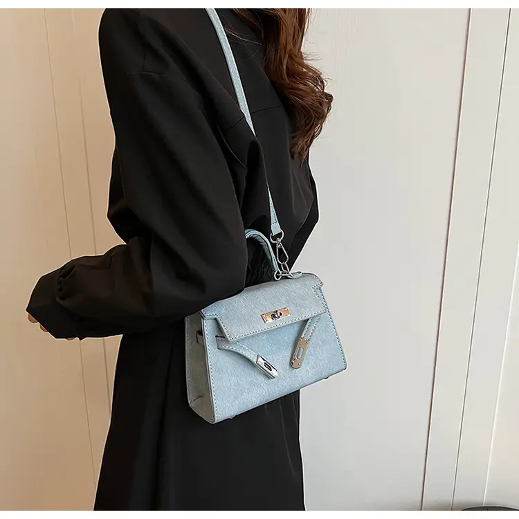 Vintage Grey Textured Kelly Shoulder Bag for Women 2026 — feature 20