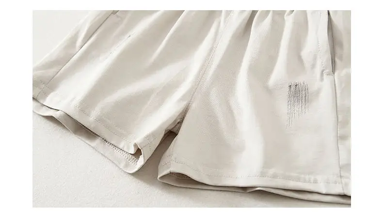 Boys White Cotton 2Pc Shorts T-Shirt Set 2026 — feature 6