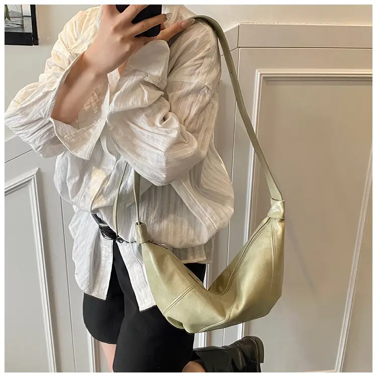 Korean Crossbody Bag Tan Leather Large Capacity — feature 14