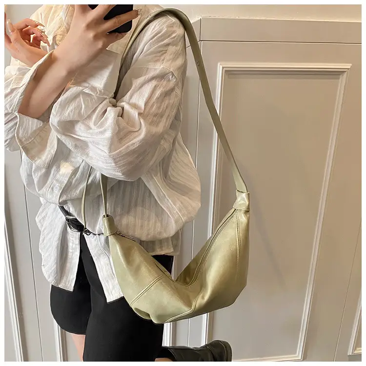 Korean Crossbody Bag Tan Leather Large Capacity — feature 15