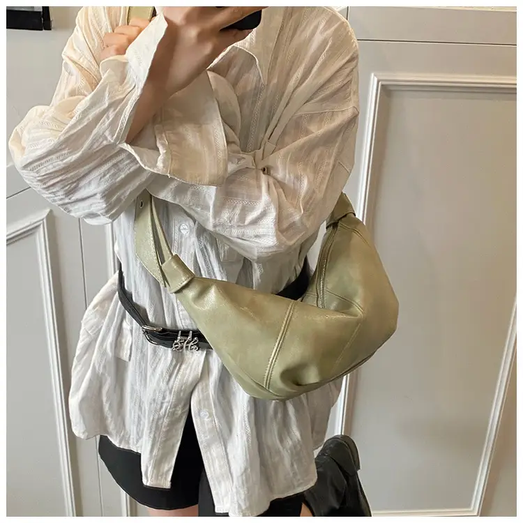 Korean Crossbody Bag Tan Leather Large Capacity — feature 16