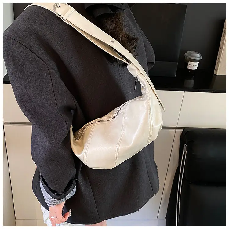 Korean Crossbody Bag Tan Leather Large Capacity — feature 17
