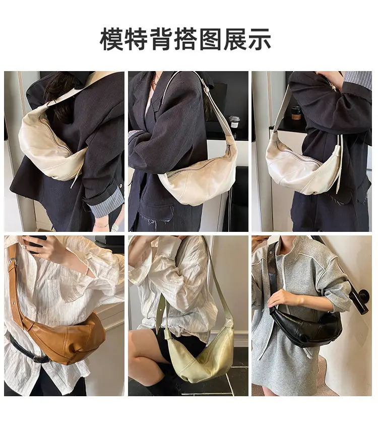 Korean Crossbody Bag Tan Leather Large Capacity — feature 4