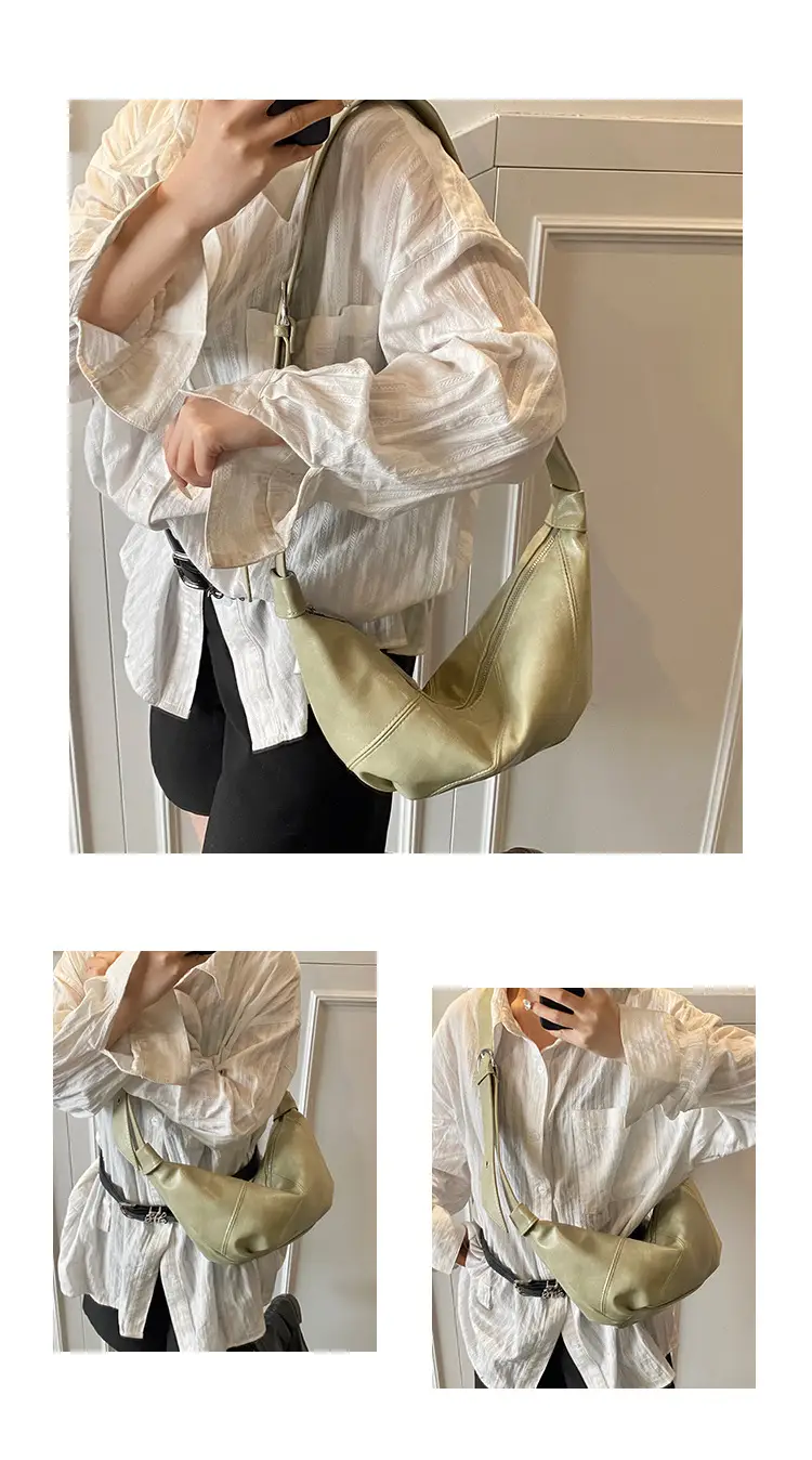 Korean Crossbody Bag Tan Leather Large Capacity — feature 8
