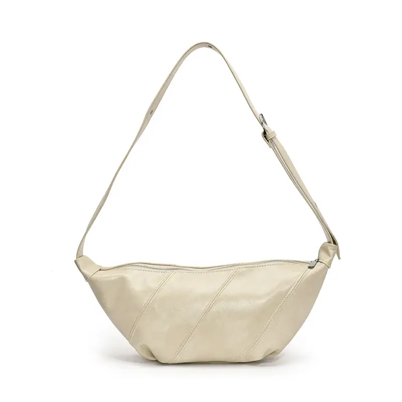 Korean Crossbody Bag Tan Leather Large Capacity - Image 2
