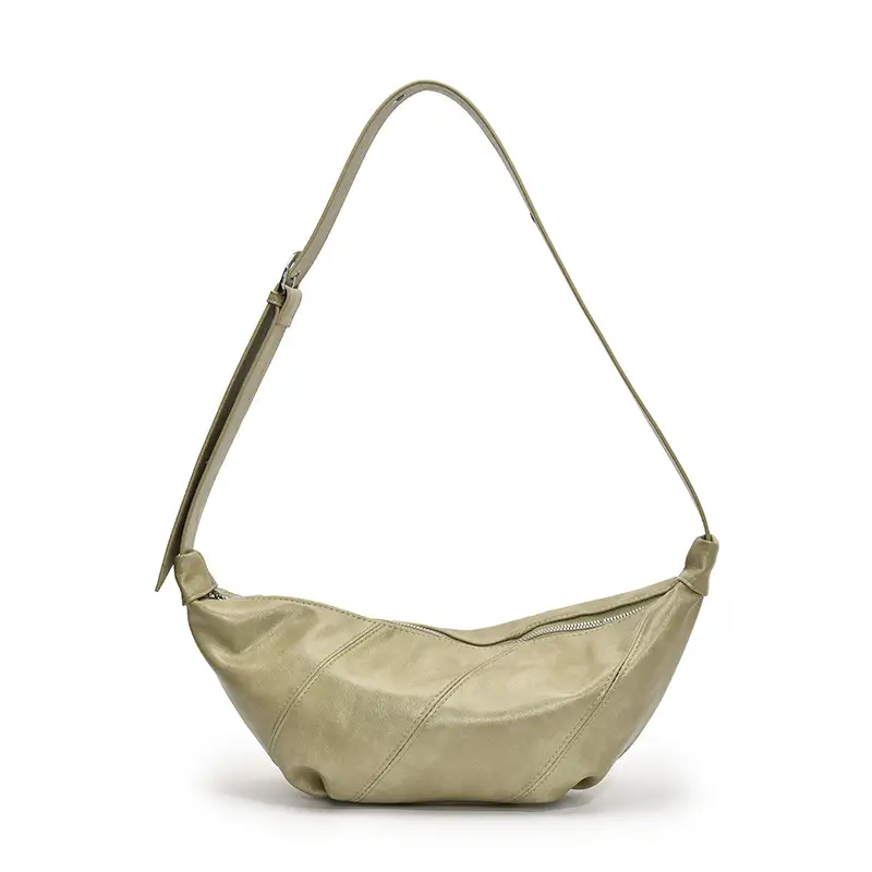 Korean Crossbody Bag Tan Leather Large Capacity - Image 4