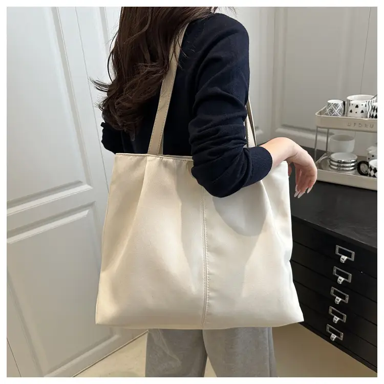Women's Cream Shoulder Bag with Silver Handle — feature 17