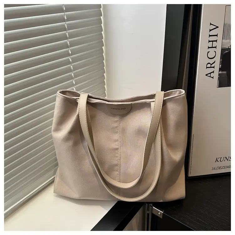 Women's Cream Shoulder Bag with Silver Handle — feature 23
