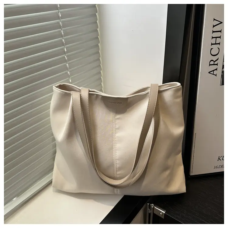 Women's Cream Shoulder Bag with Silver Handle — feature 24